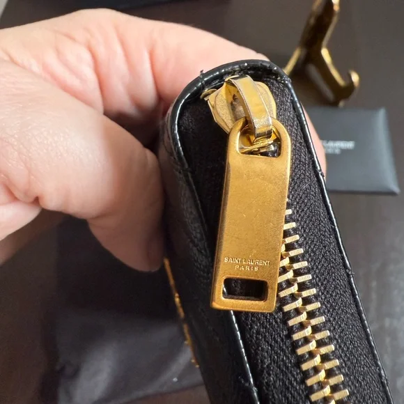 Saint Laurent Cassandre Matelassé Long Zippy Wallet